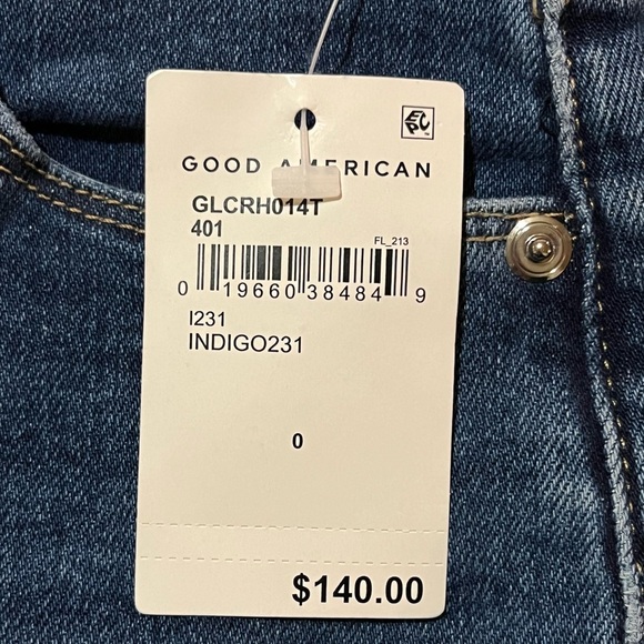 Good American 0/25 Women’s Indigo231 Distressed Denim Jeans. - Picture 9 of 9